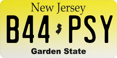 NJ license plate B44PSY
