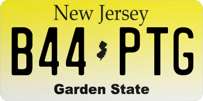 NJ license plate B44PTG