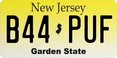 NJ license plate B44PUF