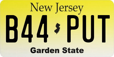 NJ license plate B44PUT