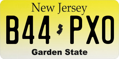 NJ license plate B44PXO