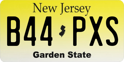NJ license plate B44PXS