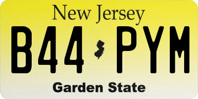 NJ license plate B44PYM