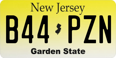 NJ license plate B44PZN