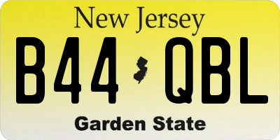 NJ license plate B44QBL