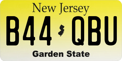 NJ license plate B44QBU