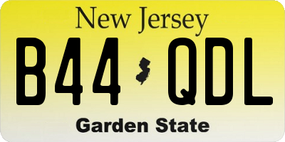 NJ license plate B44QDL