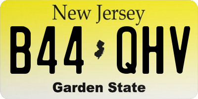 NJ license plate B44QHV