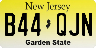 NJ license plate B44QJN