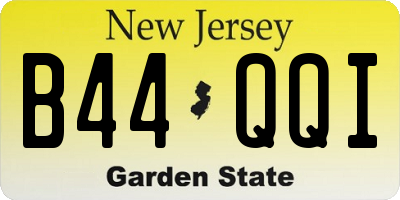NJ license plate B44QQI
