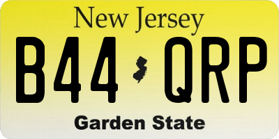 NJ license plate B44QRP