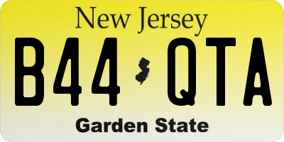 NJ license plate B44QTA