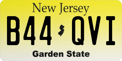 NJ license plate B44QVI
