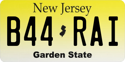 NJ license plate B44RAI