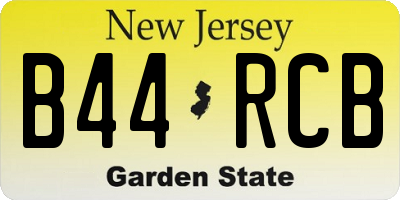 NJ license plate B44RCB