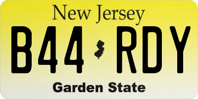 NJ license plate B44RDY
