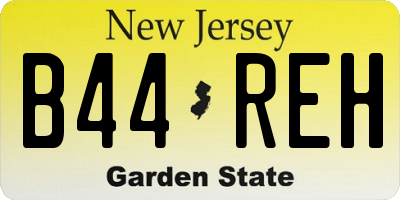 NJ license plate B44REH