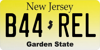 NJ license plate B44REL