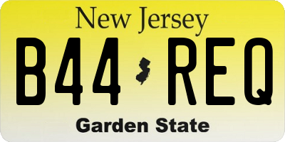 NJ license plate B44REQ