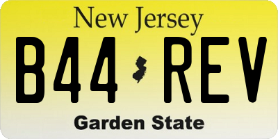 NJ license plate B44REV