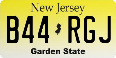 NJ license plate B44RGJ