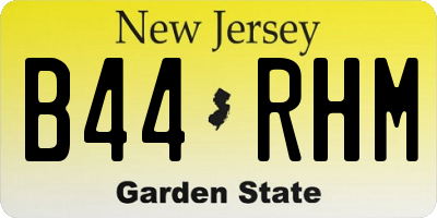 NJ license plate B44RHM