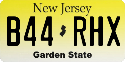 NJ license plate B44RHX