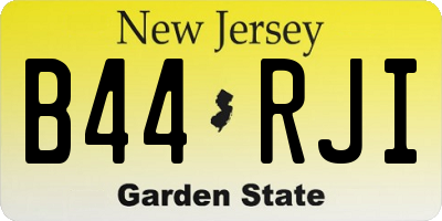 NJ license plate B44RJI