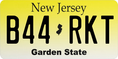 NJ license plate B44RKT