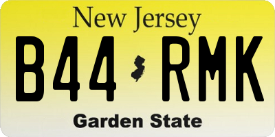 NJ license plate B44RMK