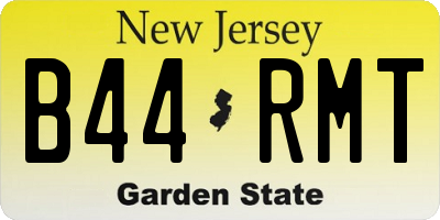 NJ license plate B44RMT