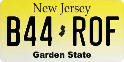 NJ license plate B44ROF