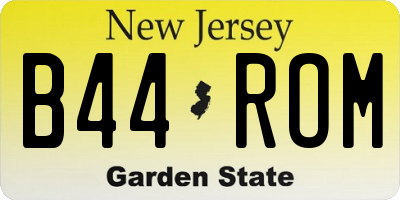 NJ license plate B44ROM