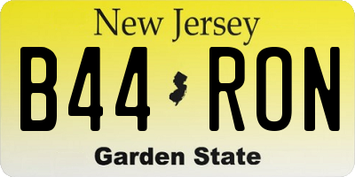 NJ license plate B44RON