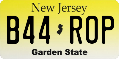 NJ license plate B44ROP
