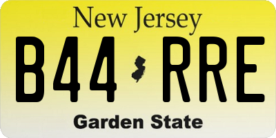 NJ license plate B44RRE