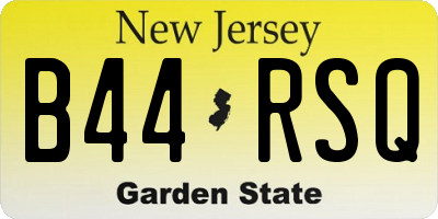 NJ license plate B44RSQ