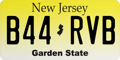 NJ license plate B44RVB