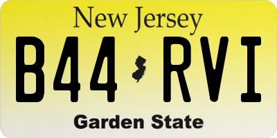 NJ license plate B44RVI