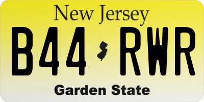 NJ license plate B44RWR