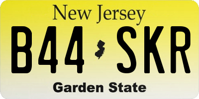 NJ license plate B44SKR
