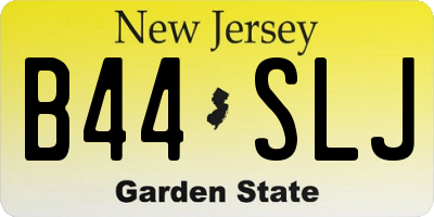 NJ license plate B44SLJ
