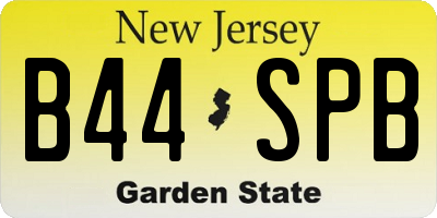 NJ license plate B44SPB