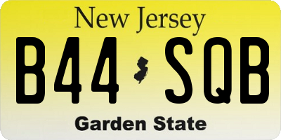 NJ license plate B44SQB