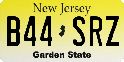 NJ license plate B44SRZ