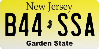 NJ license plate B44SSA