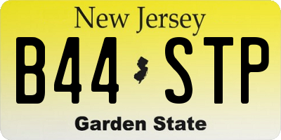 NJ license plate B44STP