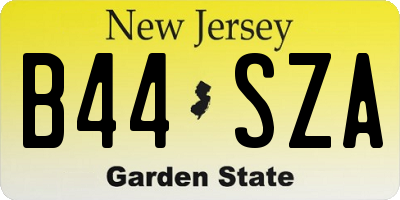 NJ license plate B44SZA