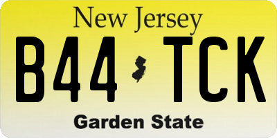 NJ license plate B44TCK