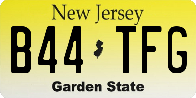 NJ license plate B44TFG